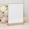 6 Gold and Clear Rectangular Frame Acrylic Freestanding Table Sign Holders Party